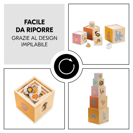 Facile da riporre grazie al design impilabile