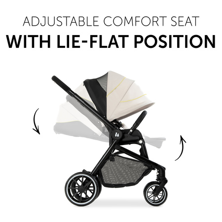 Adjustable comfort seat with lie-flat position