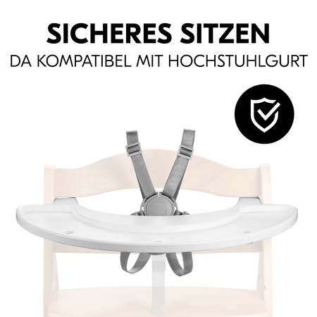 Sicheres Sitzen da kompatibel mit Hochstuhlgurt