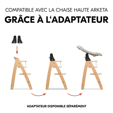 Adaptateur pour chaise haute en bois