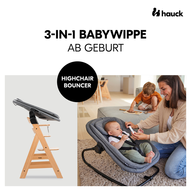 Highchair Bouncer Dark Grey Melange