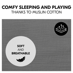 Pleasant sleeping thanks to soft muslin fabric