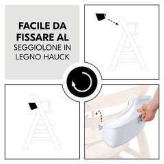 Facile da fissare al seggiolone hauck