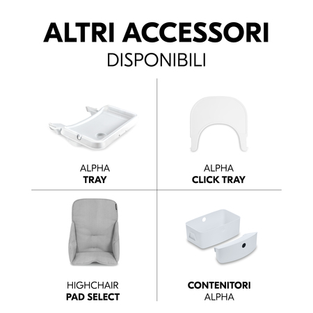 Disponibile un vasto assortimento di accessori