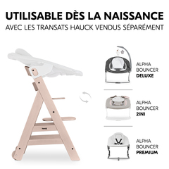 Utilisable dès la naissance avec le transat hauck