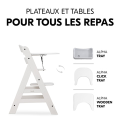 Tablettes à manger spacieux disponibles en option