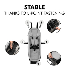 Stable fastening thanks to 5-point attachment