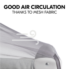 Good air circulation thanks to mesh fabric