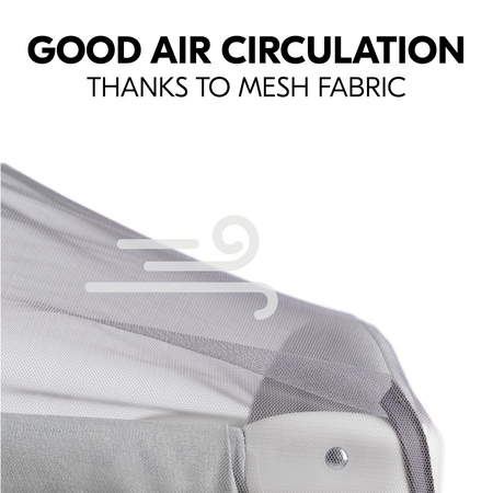 Good air circulation thanks to mesh fabric