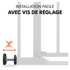 Barrière avec fixation par pression