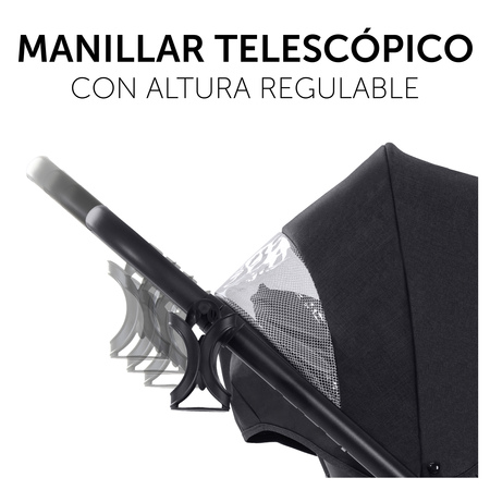 Cómodo gracias al manillar telescópico flexible