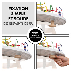 Fixation simple et sûre des éléments de jeu