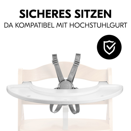 Sicheres Sitzen da kompatibel mit Hochstuhlgurt