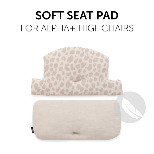 Highchair Pad Select  Muslin Leo Natural