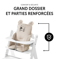 Sûr grâce au grand dossier et aux côtés stables