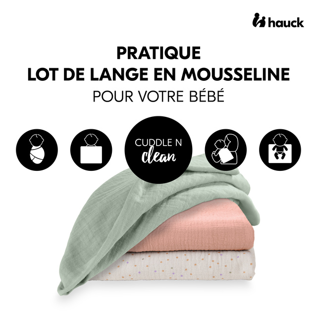 Cuddle N Clean 3Set Sage/Beige Dots/Cork