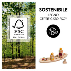 Set di gioco in legno sostenibile