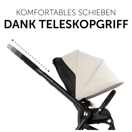 Komfortables Schieben dank flexiblem Teleskopgriff