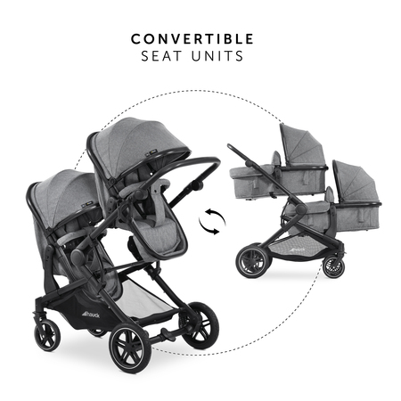 Poussette double hauck avec cosy new arrivals