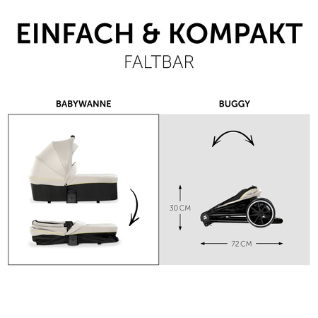 Klein faltbar und platzsparend transportierbar