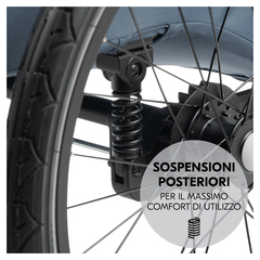 Con sospensioni posteriori per il massimo comfort