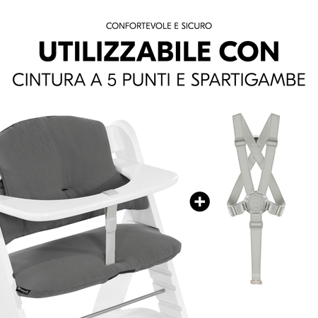 Utilizzabile con cintura a 5 punti e spartigambe