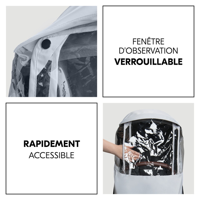 2 in 1 Pushchair Raincover Grey