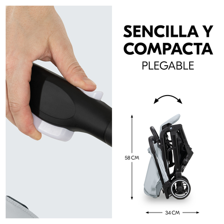 Plegable con una sola mano y cómoda de llevar