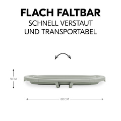 Flach faltbar, schnell verstaut und transportabel