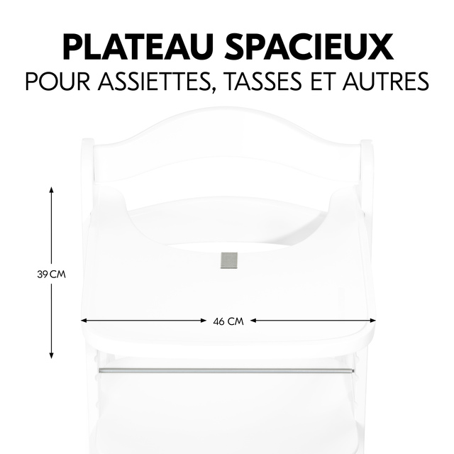 Alpha wooden tray White