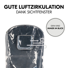 Gute Luftzirkulation und Nähe zu deinem Kind