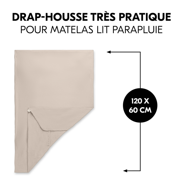 Travel Bed Matress Cover Beige