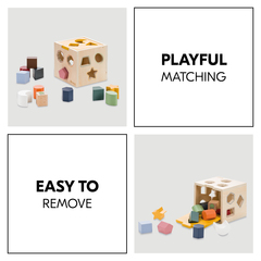 Blocks can be easily removed from the cube
