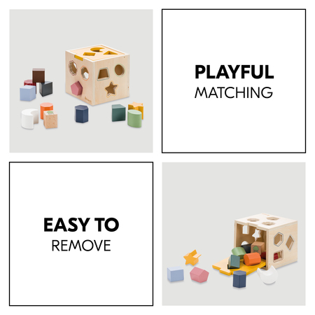 Blocks can be easily removed from the cube