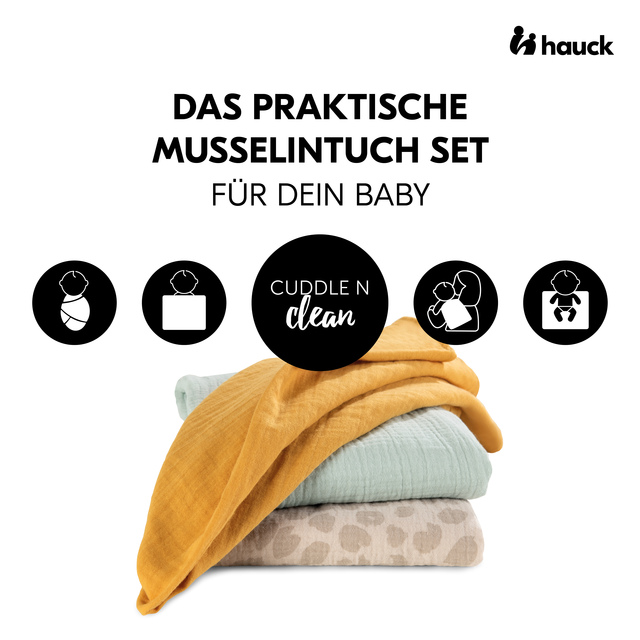 Cuddle N Clean 3Set 3 colour mix Honey/Mint/Leo Natural