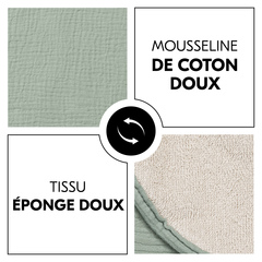 Mousseline douce et tissu éponge moelleux