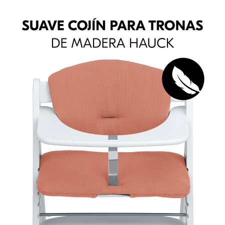 Mullido asiento para tronas de madera hauck