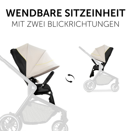 Wendbare Sitzeinheit mit zwei Blickrichtungen