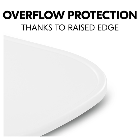 Elevated edge acts as overflow protection