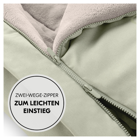 Zwei-Wege-Zipper zum leichten Einstieg