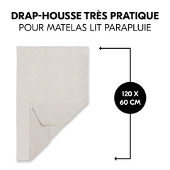 Drap-housse doux pour matelas de lit de voyage