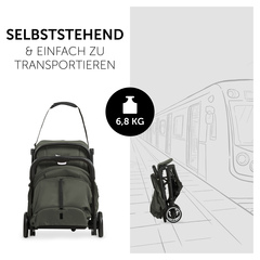 Selbststehend und klein zusammenklappbar