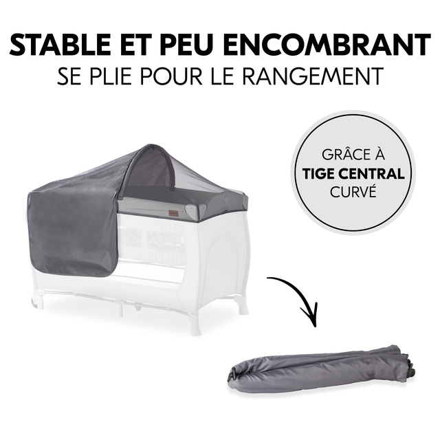 Travel Bed Canopy Grey