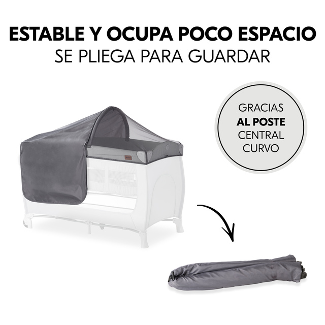Travel Bed Canopy Grey