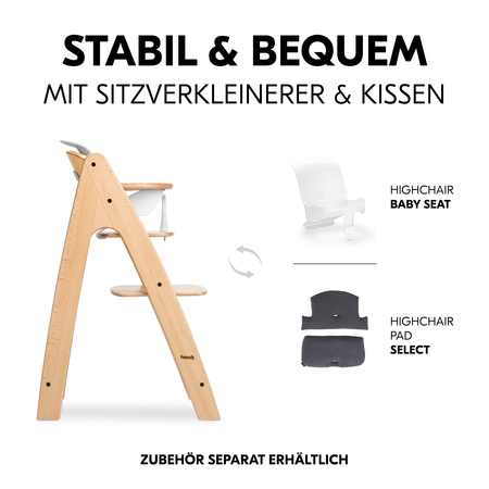 Stabil und bequem mit Sitzverkleinerer und Kissen