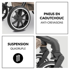 Roues anti-crevaison et bonne suspension
