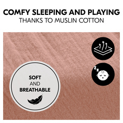Pleasant sleeping thanks to soft muslin fabric