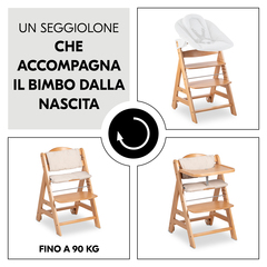 Un seggiolone ergonomico che cresce con il bambino
