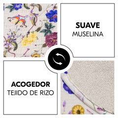 Suave muselina con mimoso tejido de rizo