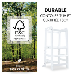 Durable, testée par le TÜV et certifiée FSC®